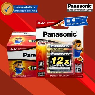 Hộp 48 viên pin aa panasonic alkaline 1,5v lr6t/4b bền gấp 12 lần - hàng chính hãng