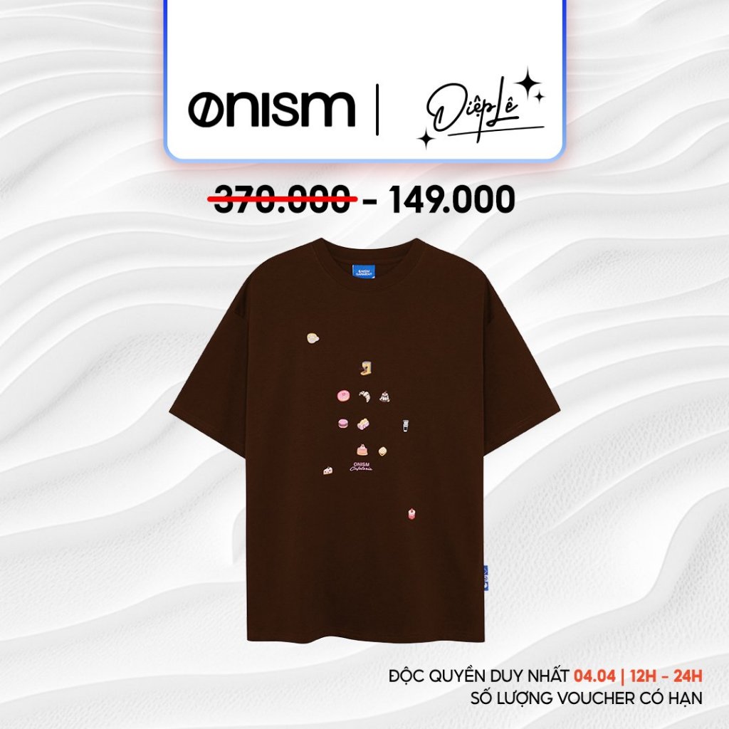 [Onism x Diệp Lê] Áo thun unisex Cafeteria màu nâu choco - Basic tee Onism