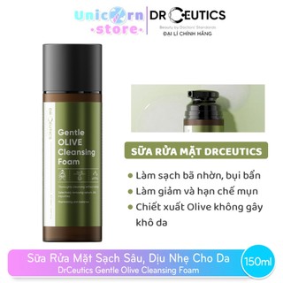Sữa Rửa Mặt Sạch Sâu Dịu Nhẹ Cho Da DrCeutics Gentle Olive Cleansing Foam 150mL