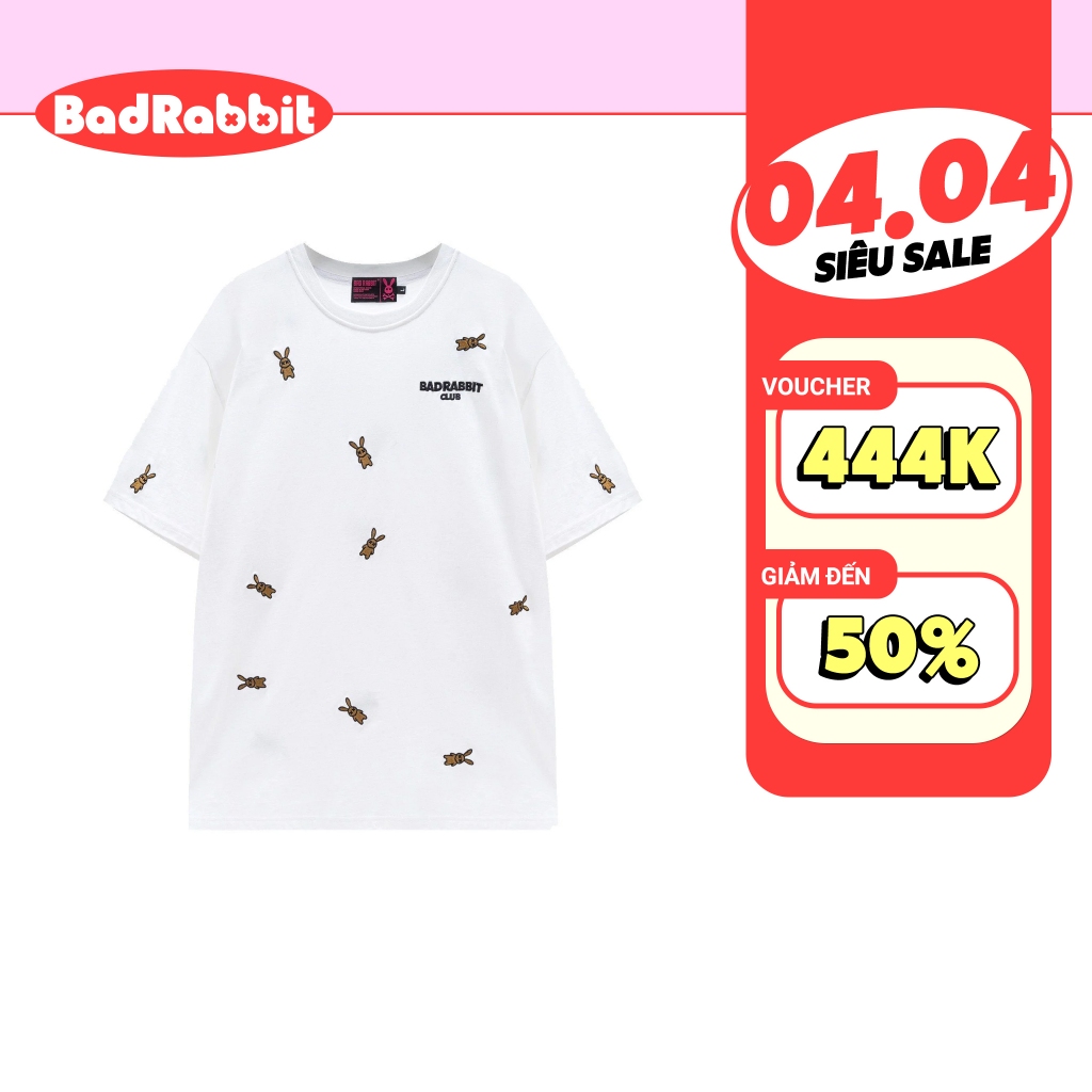 Áo Thun Unisex Bad Rabbit Rabbies Đen trắng 100% Cotton - Local Brand Chính Hãng