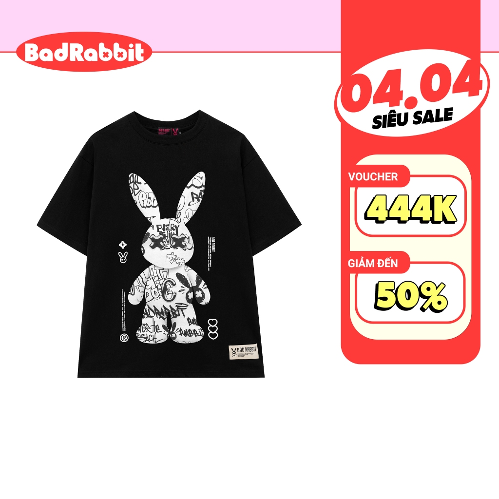 Áo Thun Unisex Bad Rabbit RABBIT GRAFFITI 100% Cotton - Local Brand Chính Hãng