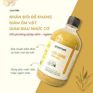 Cốt gừng tràm trà GreenLab Nước pha tắm, ngâm chân 500ml
