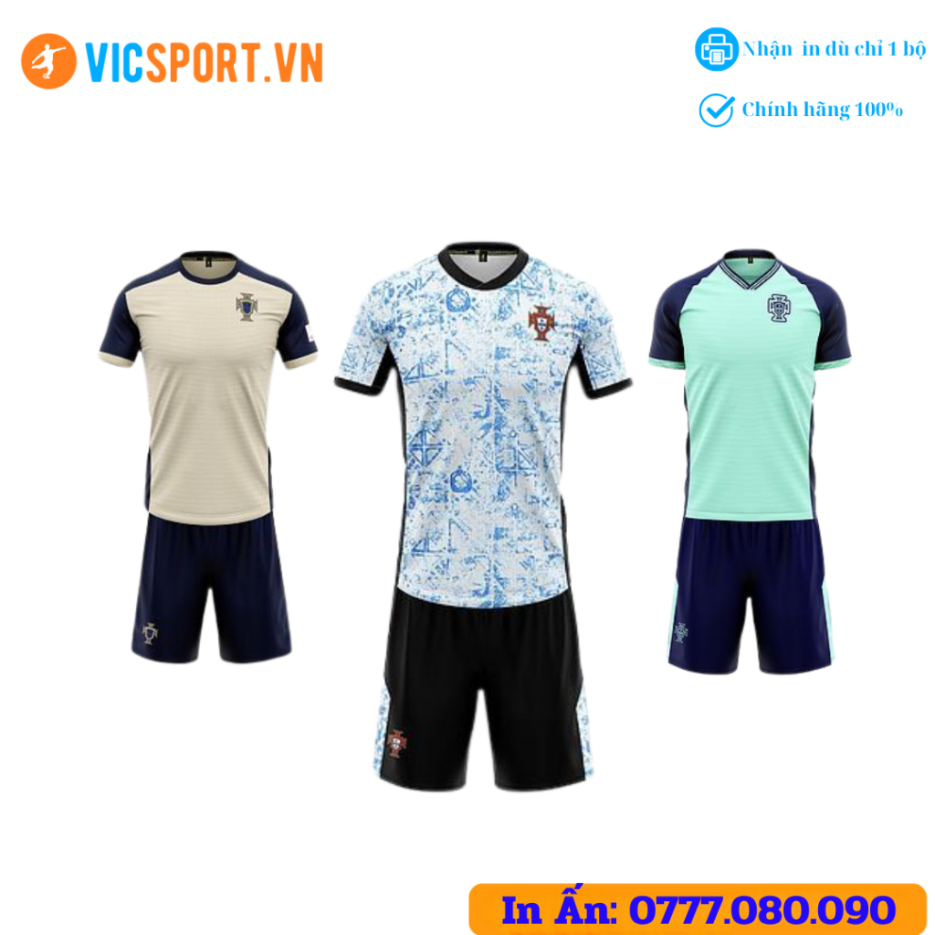 [BIGSIZE] Quần Áo Đá Bóng BĐN, Áo Đá Banh Đội Tuyển Bồ Đào Nha Thun Lạnh Cao Cấp Thoáng mát SV - Vicsport