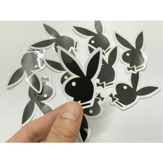 STICKER hình dán decal logo PLAYBOY, dán laptop, dán nón bảo hiểm