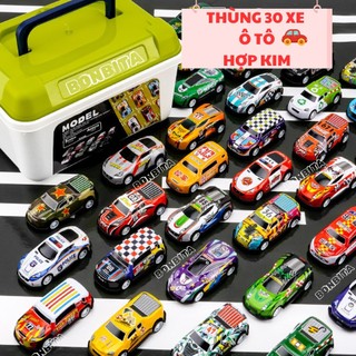 Thùng 30 Xe Ô Tô Đồ Chơi Hợp Kim Tặng Kèm Hộp Đựng Hàng Loại 1 Đồ Chơi Ô Tô Nhiều Màu Đa Dạng Cho Bé Trai Bé Gái
