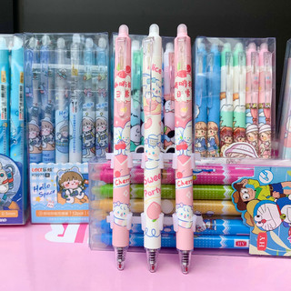 Bút bi tẩy được mực gel ngòi 0.5mm in hình siêu dễ thương, bút bi xóa được mực xanh/tím/đen