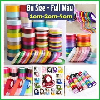 Cuộn Ruy băng lụa dài 22m tùy chọn size và màu sắc full option ruy băng vải lụa trang trí