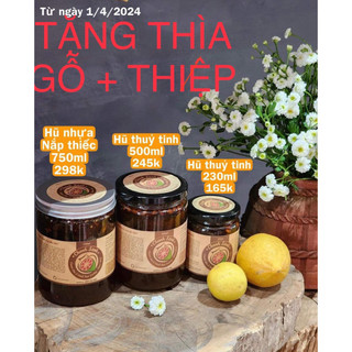 Tặng thìa + thiệp chanh đào ủ muối mật ong, chanh sành-tặng thìa