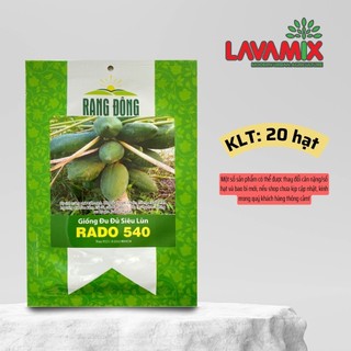 Hạt giống Đu Đủ Siêu Lùn Rado 540 (20 hạt) hiệu Rạng Đông nhanh thu hoạch, chịu nhiệt tốt | Green House