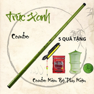 Cần câu Tay Trúc Xanh 3H chất liệu Cacbon chuyên câu cảm giác rô diếc, tặng kèm 5 bộ phụ kiện V1