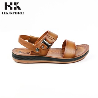 Dép da - Sandal da bò❤️HK.STORE❤️ da bò thật 100% kết hợp đế kếp khâu chắc chắn chấp mọi loại thời tiết