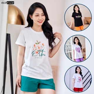 Đồ bộ quần áo cotton mùa hè,bộ đồ hè cho nữ ECONICE E4SBTW11