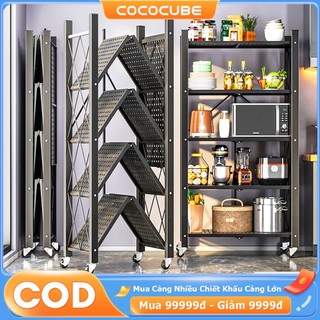 Coco kệ sắt đa năng kệ gấp gọn kệ để đồ kệ nhà bếp kệ lò vi sóng để đồ nhà bếp xếp gọn có bánh xe