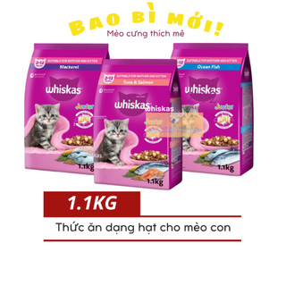 [CÓ VỊ MỚI] Thức Ăn Hạt Whiskas Cho Mèo Con Gói 1.1kg - Whiskas Junior