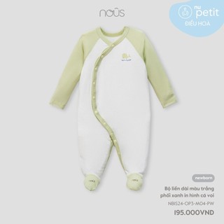 Bộ quần áo liền thân Nous sơ sinh in họa tiết phù hợp bé trai, bé gái chất liệu Nu petit thấm hút cho bé <5.5kg