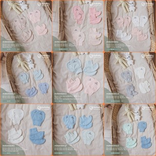 Set 2 bao chân + 2 bao tay Bambus Bu baby dành cho bé sơ sinh