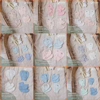 Set 2 bao chân + 2 bao tay Bambus Bu baby dành cho bé sơ sinh