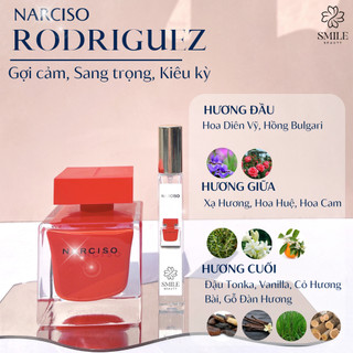 Nước hoa N.a.r nữ các loại 10ml (mẫu thử)