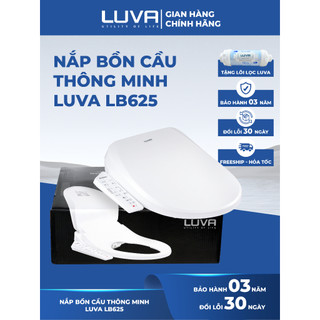 Nắp Bồn Cầu Điện Tử LUVA Bidet LB625, Bảng Điều Khiển Cảm Ứng Tiếng Việt, Bảo Hành 3 Năm, Đổi Lỗi 100 Ngày, Sấy Khô