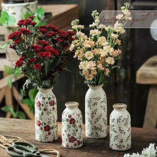 Bình Hoa Retro cũ nghệ thuật - bình gốm cắm hoa mộc