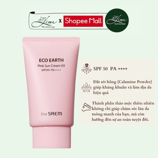 Kem Chống Nắng The Saem Eco Earth Pink Sun Cream EX SPF50+/PA+++ 