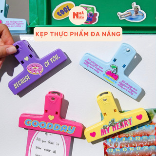 Nam châm tủ lạnh kẹp miệng túi thực phẩm ảnh giấy note tiện lợi