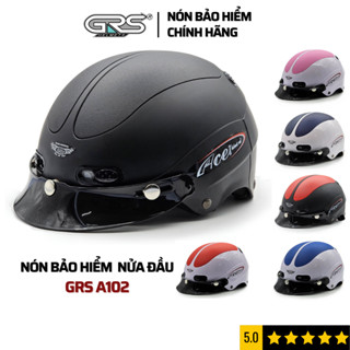  Mũ bảo hiểm nửa đầu GRS HELMETS A102 có lưỡi trai thiết kế an toàn gọn nhẹ phù hợp cho cả nam và nữ 