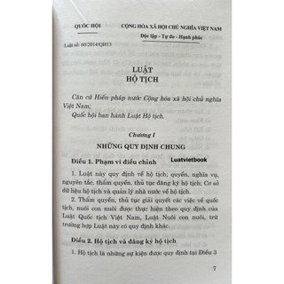 Sách - Luật Hộ Tịch (Hiện Hành)