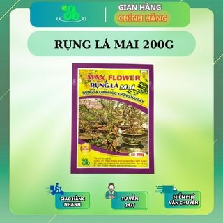 Phân bón rụng lá mai max flower gói 200g - rụng lá đồng loạt theo cơ chế tự nhiên, không suy cây
