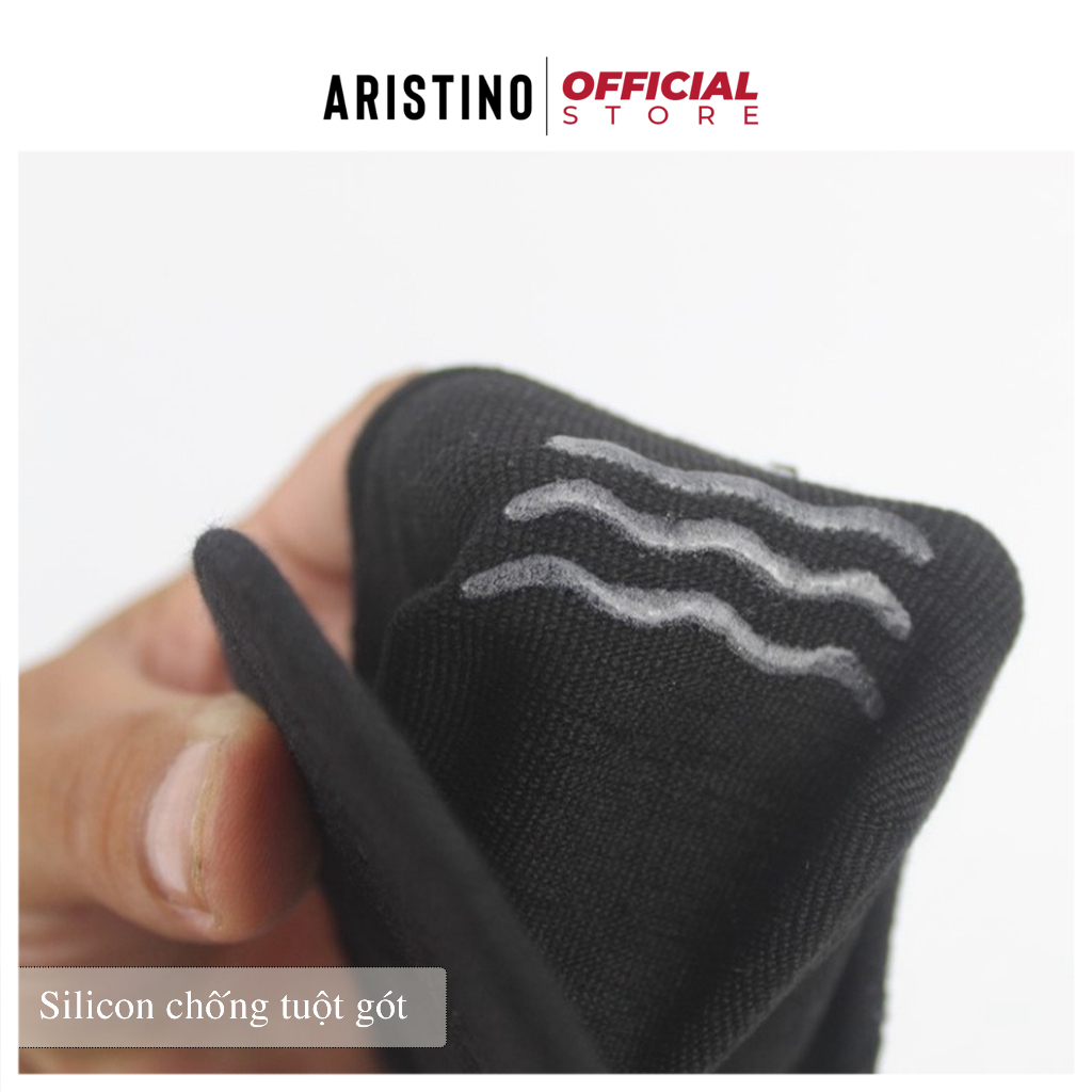 Tất nam công sở ARISTINO BIZMEN tất lười kẻ ngang chất cotton cao cấp có silicon chống tuột kháng khuẩn khử mùi - BSC005