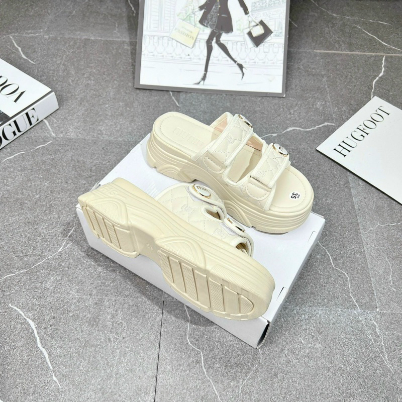 Dép lê nữ quai Miu đế cao 5cm