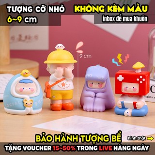 Tượng tô màu, TRÒ CHƠI TRẺ CON, size M, thạch cao trắng (Không kèm màu), luyện vẽ, decor
