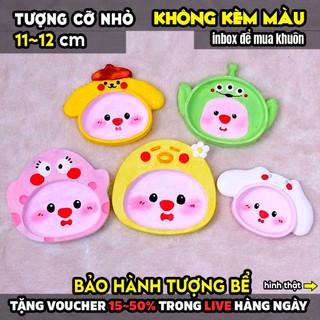 Tượng tô màu, ĐĨA LOOPY HOẠT HÌNH HOT TREND, size L, thạch cao trắng (Không kèm màu), luyện vẽ, decor