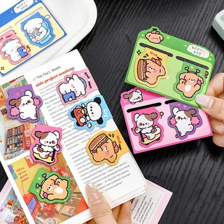 Set 2 cái kẹp bookmark đánh dấu trang sách kim loại hoạt hình cute