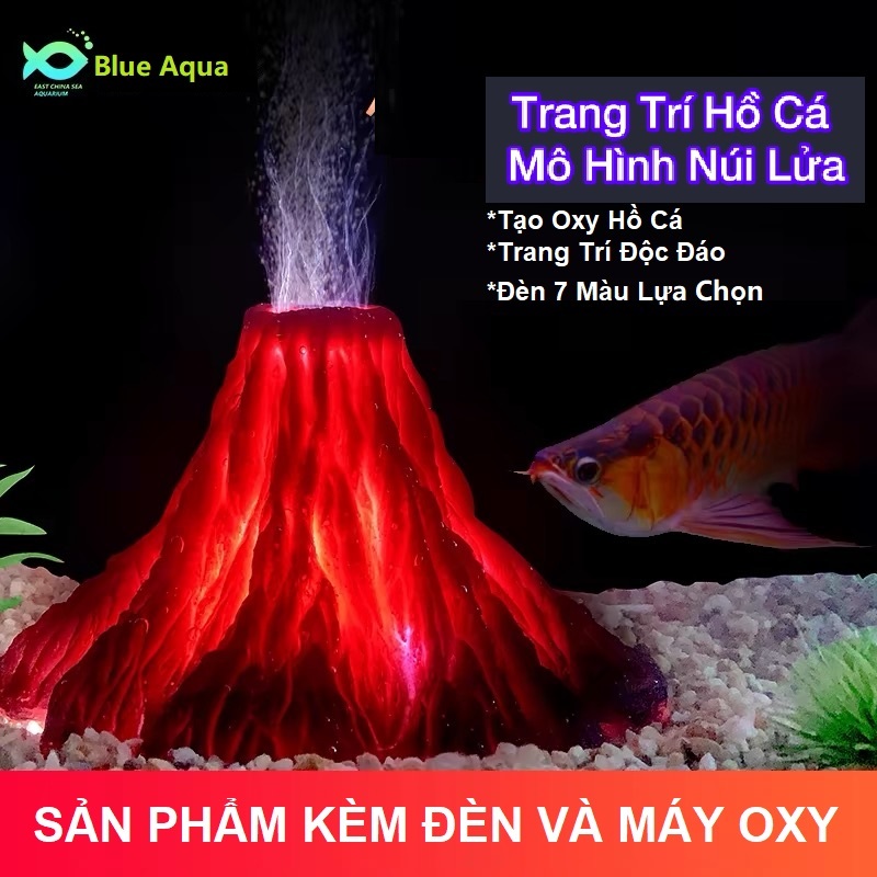 Núi Lửa Trang Trí Hồ Cá , Thuỷ Sinh combo