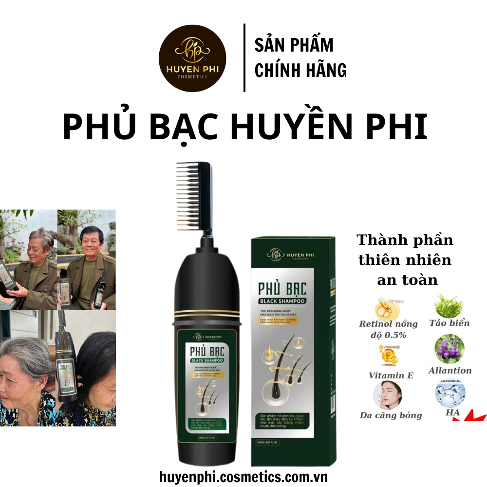 Dầu gội phủ bạc Black Shampoo Huyền Phi 200ml