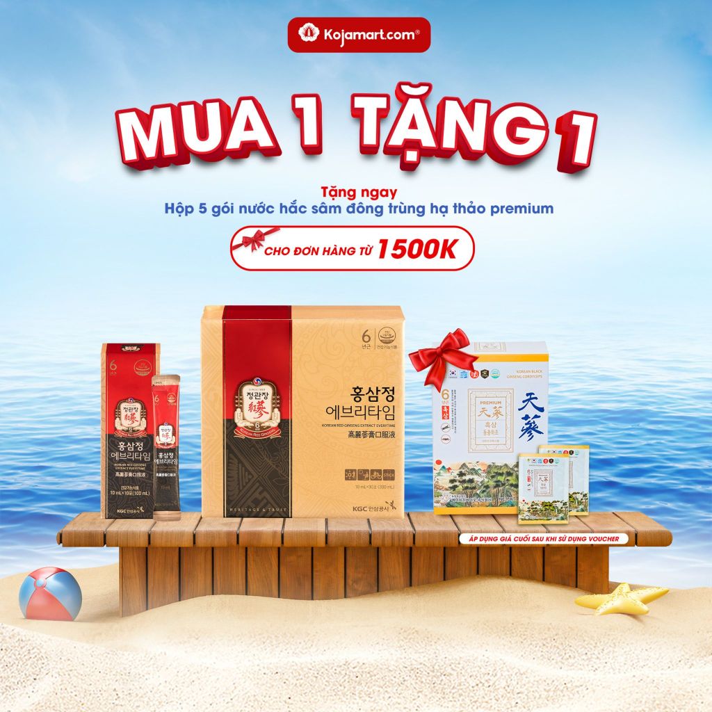 Tinh Chất Hồng Sâm Hàn Quốc KGC Cheong Kwan Jang Everytime Original 10ml x 30 gói