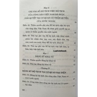 Sách - Luật Hộ Tịch (Hiện Hành)