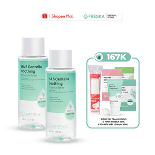 Bộ đôi Nước hoa hồng Freska HA 5 Centella Soothing Essence Toner 210ml