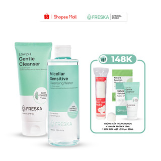  Bộ đôi Nước tẩy trang Freska 400ml+Sữa rửa mặt Freska Low pH 150m