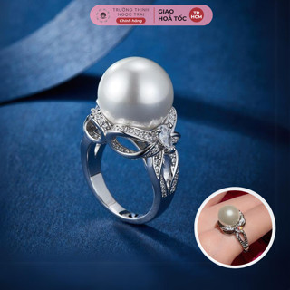 Nhẫn Ngọc Trai Đính Hạt 11ly Nhẫn Hạt To Thời Trang - Ngọc Trai Trường Thịnh