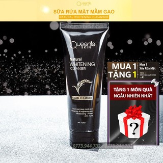 ((Kèm Quà)) Sữa Rửa Mặt Mầm Gạo 120gram Queenie Skin Chính Hãng Natural Whitening Cleanser