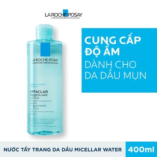 Nước làm sạch sâu và tẩy trang dành cho da dầu nhạy cảm La Roche-Posay Effaclar Micellar Water 400ml