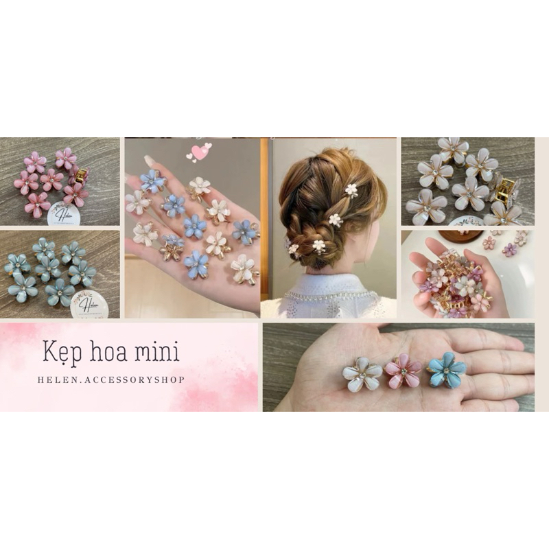 [LẺ 1CÁI] KẸP TÓC HOA MINI TRANG TRÍ TÓC