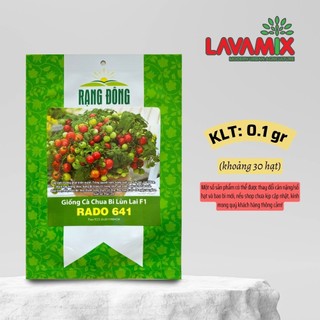 Hạt giống Cà Chua Bi Lùn Lai F1 Rado 641 (0,1g~30 hạt) hiệu Rạng Đông chịu nhiệt tốt | Green House