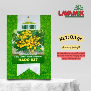 Hạt giống Cà Chua Bi Lùn Vàng Rado 637 (0,1g~30 hạt) hiệu Rạng Đông chịu nhiệt tốt | Green House