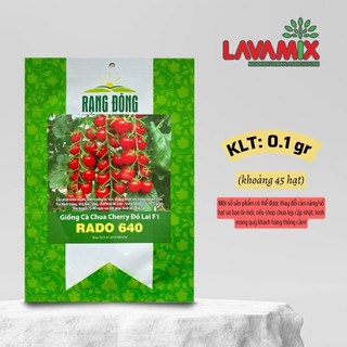 Hạt giống Cà Chua Cherry Đỏ Lai F1 Rado 640 (0,1g~45 hạt) hiệu Rạng Đông chịu nhiệt tốt | Green House
