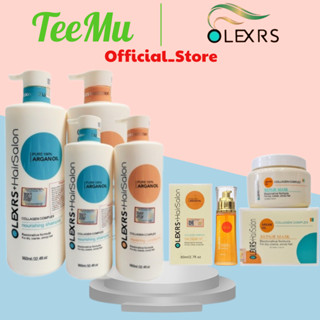 Cặp dầu gội xả Olexrs Argan Oil Collagen Hair Salon cho tóc khô hư tổn 500-960ML