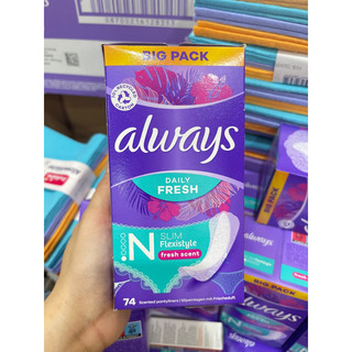 Băng vệ sinh hàng ngày always dailies-nội địa đức-74 miếng dùng được cho quần lọt khe