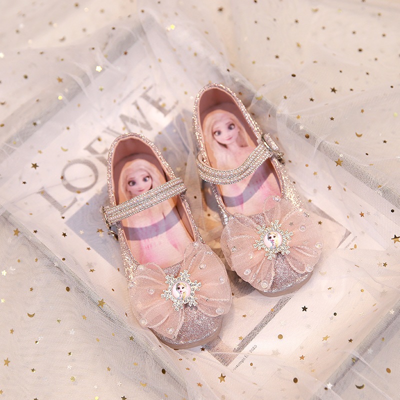 Giày elsa bé gái từ 2-12 tuổi kiểu búp bê kim sa  BB17